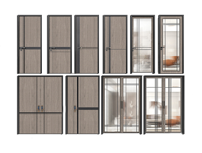 Modern swing door 3d model