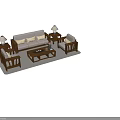 Natural Wooden Sofa Coffee Table Set With Beige Cushions Single Chairs Side Tables Table Lamps