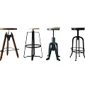Various Design Bar Stools With Wooden And Metal Frames Different Bases And Seats