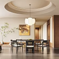 Modern Middle Style Restaurant 3d model