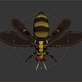 Modern cartoon bee sci-fi bee bee machine bee 3d model