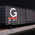 Black Cargo Box Truck With G Logo And Maine Central Number 206 123