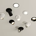 Modern Recessed and Spotlight Ceiling Lights in Black White LED Fixtures Design