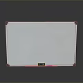 Durable Silver Framed Whiteboard With Smooth Writing Surface And Bottom Label 3d model