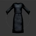 Gray Long Sleeved Robe With Textured Fabric Simple Design And Waist Tie