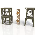 Industrial Metal Frame Equipment Featuring Multi Layered Vertical And Bracket Structures