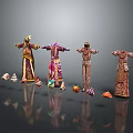 Traditional Colorful Costumes With Decorative Accessories And Ornate Patterns For Fashion