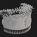 Exquisite Silver Crown Jewelry With Intricate Leaf And Floral Decorations And Tassels