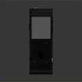 Black Portable Digital Voice Recorder With LCD Screen Time Date 3d model