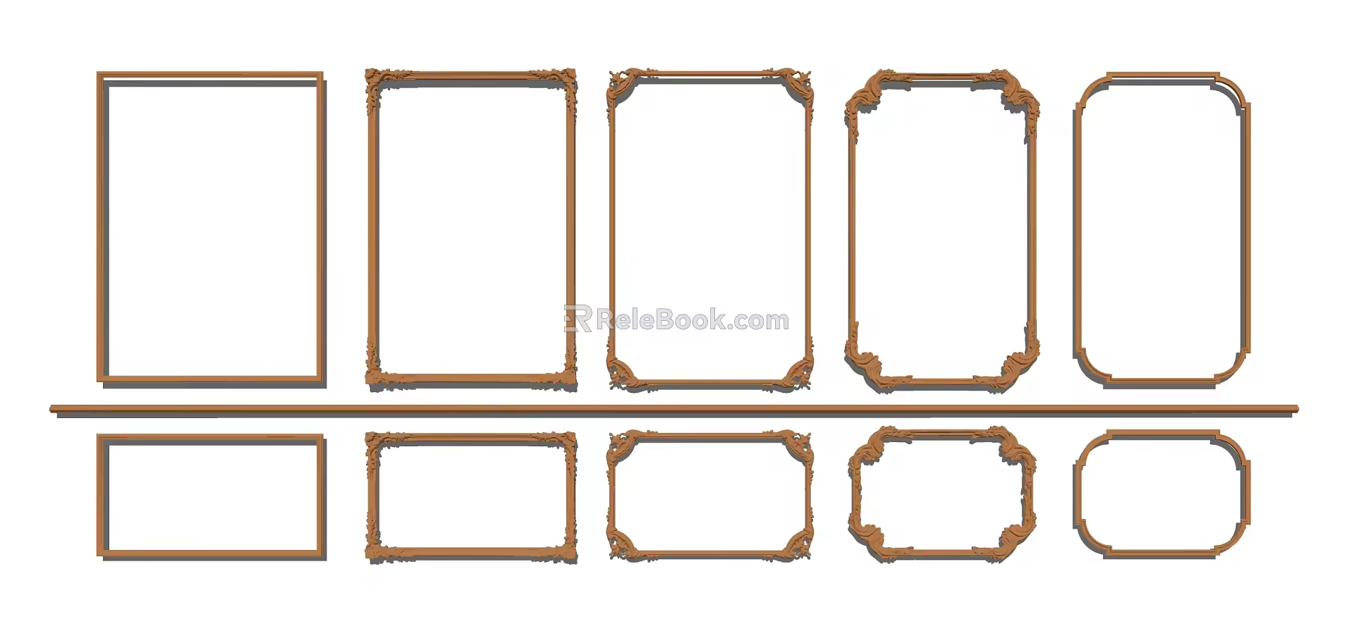 European line plaster line combination 3d model