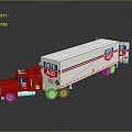 RITE AID Red And White Truck With Trailer Model Design And Reflection