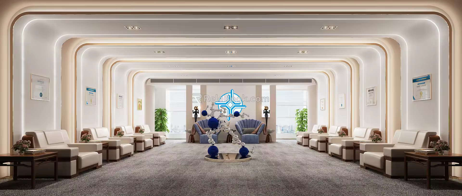 Modern Reception Room 3d model