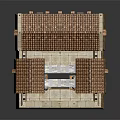 Classical Ancient Greek Architecture Style Featuring Stone Pedestal Columned Portico And Red Tile Roof