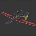 Military Unmanned Drone With Long Wing And Sensor Pod Aerodynamic Design