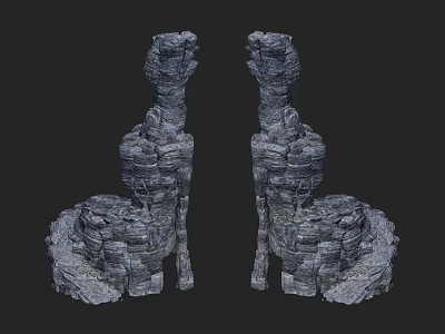 Modern Stone Rock 3d model