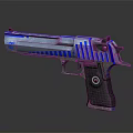 12GAG Striped Blue Gray Modern Pistol With Tactical Design And Sleek Appearance
