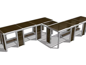 modern gallery shelf 3d model