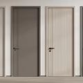 Multiple Modern Panel Doors In Various Neutral Tones For Home Interiors 3d model