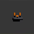 Professional Control Device With Black Gray Body And Orange Knobs Buttons