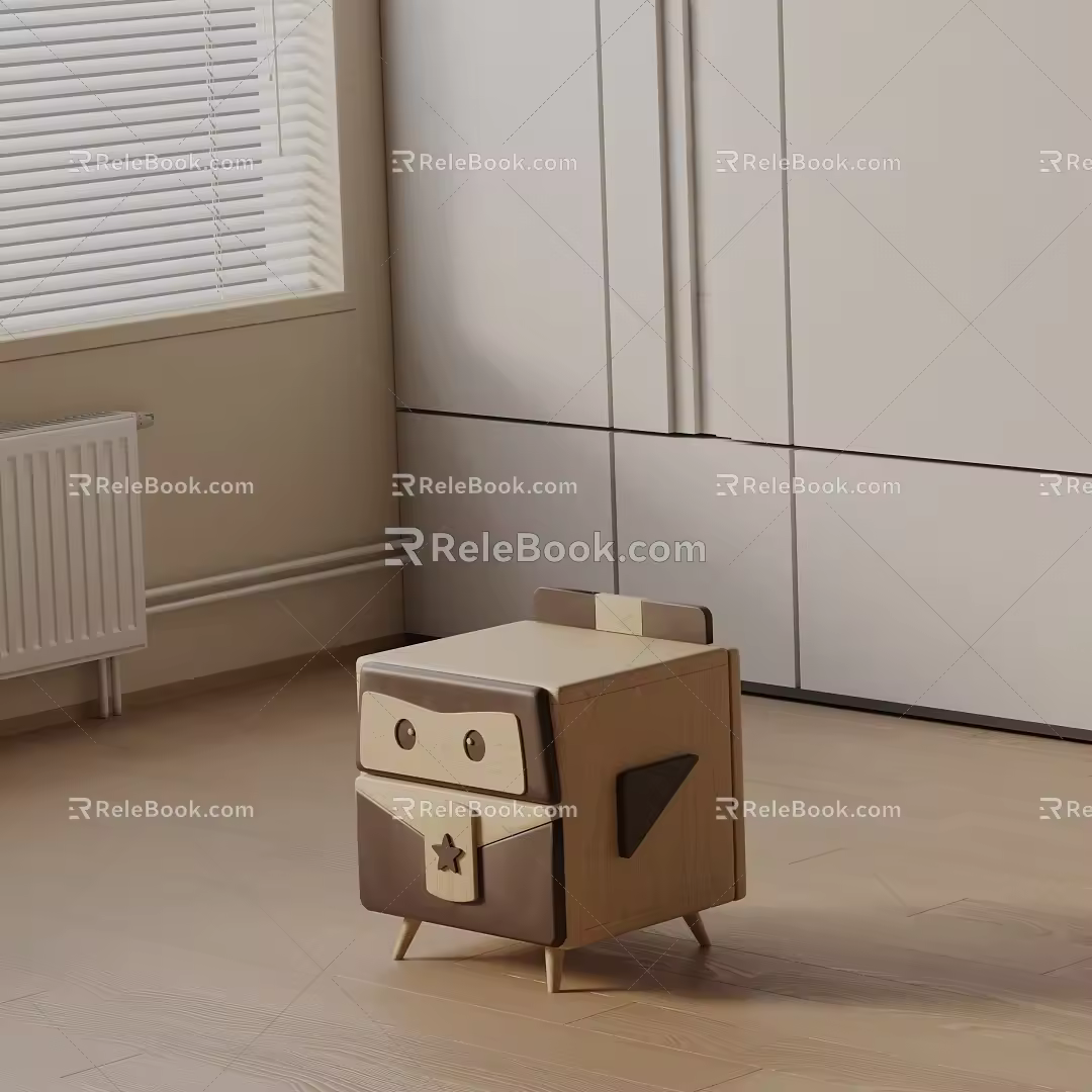 Modern bedside table 3d model