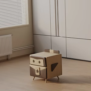 Modern bedside table 3d model