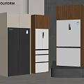 Embedded refrigerator cabinet 3d model