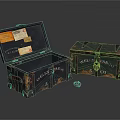 Vintage Wooden Boxes With WALLIS BARGO Brand Open With Labels And Worn Finish