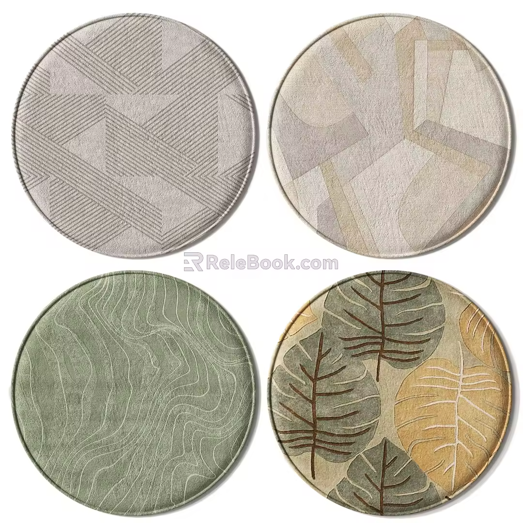 Round carpet 3d model