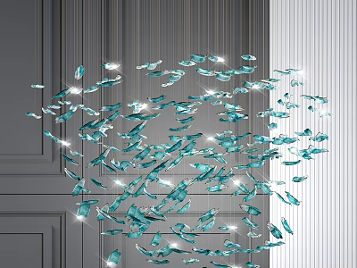 Light Luxury Crystal Chandelier 3d model
