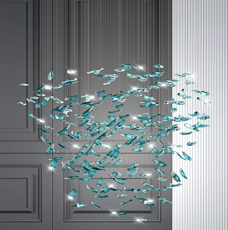 Light Luxury Crystal Chandelier 3d model