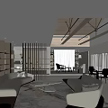 Modern Lounge Area Interior Design With Beige Sofa Coffee Table And Wooden Bookshelves