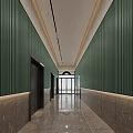 Modern Service Hall Interior With Waiting Benches Seats And Large Decorative Artwork Design