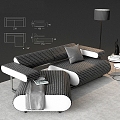 Sofa combination 3d model