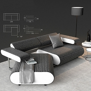 Sofa combination 3d model