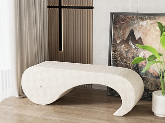 Modern sofa stool 3d model