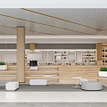 modern library 3d model