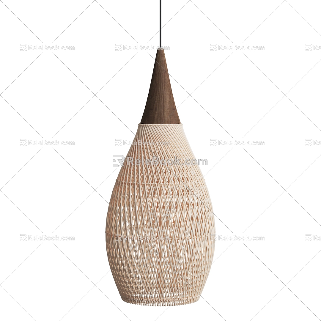 Quiet rattan chandelier model