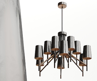 Modern chandelier multi-head chandelier 3d model