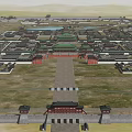 Ancient Architecture Vast Traditional Layout With Ponds Courtyards And Symmetric Structures