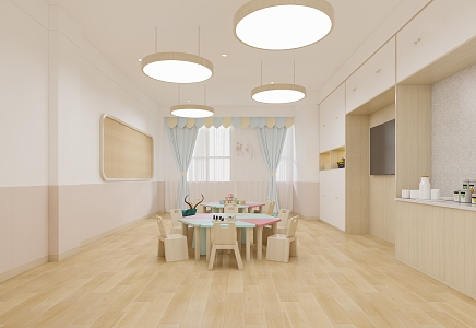 Modern Kindergarten Classroom 3d model