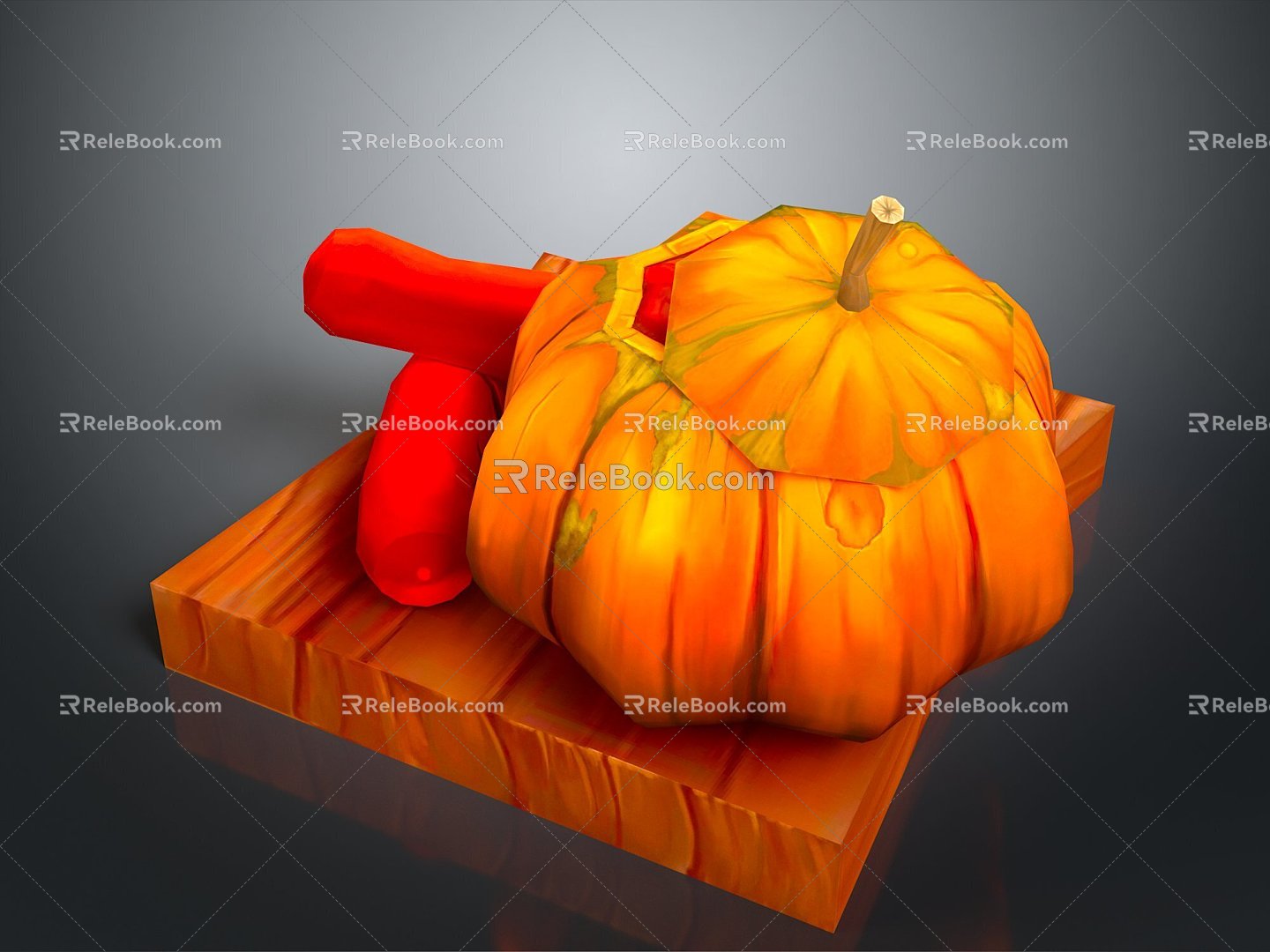 Pumpkin Pumpkin Cartoon Pumpkin Anime Pumpkin Stylized Pumpkin Fantasy Style Pumpkin Vegetable 3d model