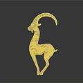 Silver Antelope Sculpture With Intricate Spiral Patterns And Elegant Design