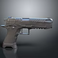 Modern Black Tactical Pistol With Textured Grip And Metal Frame Design