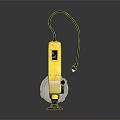 Yellow And Pink Handheld Kitchen Mixer With Transparent Container And Power Cord