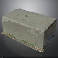 High Quality Natural Stone Block With Textured Surface And Colored Base For Building Projects 3d model