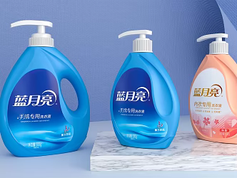 Modern laundry detergent daily necessities cleaning toiletries laundry detergent hand sanitizer 3d model