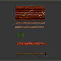 Colorful Household Items Including Red Green Patterned Chopsticks And Decorative Sticks