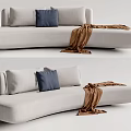 Modern Multiplayer Sofa Curved Sofa 3d model