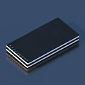 Modern Black Spiral Bound Notebook Featuring Minimalist Design and Reflective Cover 3d model