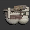 Space Exploration Habitat Module With Circular Compartments And Platform Design